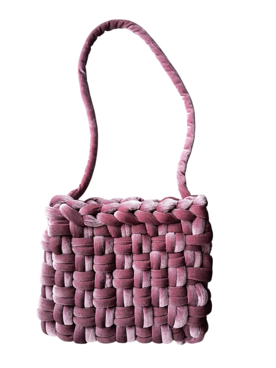 Velour Marshmallow bag pink
